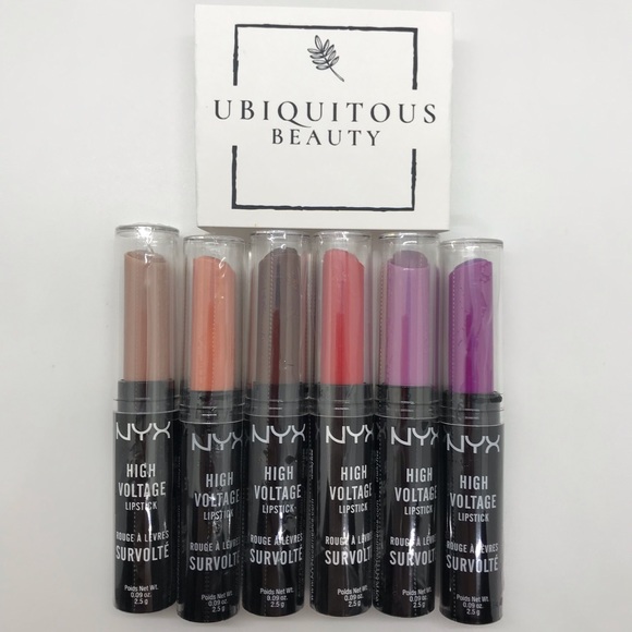 NYX Other - SALE! 6 New NYX High Voltage Lipsticks!